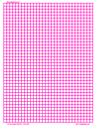 Print Off Graph Paper, 10mm Pink, A3
