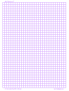 Simple Graph Paper, 4mm Purple, Letter