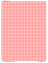 1/4 Inch Grid - Graph Paper, 4/inch Red, Letter