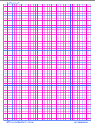 Blue&Pink 1 by 4 Per Inch Linear Engineering Graph Paper, Letter