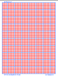 Blue&Red 20 by 2 mm Linear Engineering Graph Paper, A4