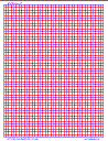 Blue&Red 1 by 4 Per Inch Linear Engineering Graph Paper, A4