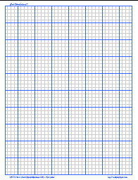 Blue&Watermark 1 by 4 Per Inch Linear Engineering Graph Paper, Letter