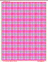 Red&Pink 15 by 3 mm Linear Engineering Graph Paper, A3
