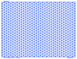 Isometric Grid - Graph Paper, 4/inch Blue, Full Page Land A3