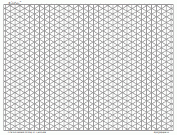 Isometric Grid Paper, 2mm Gray, Full Page Land A5