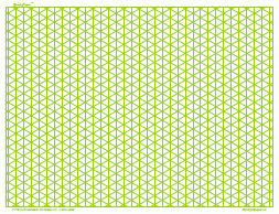 Isometric Grid - Graph Paper, 8/inch Green, Full Page Land Letter