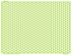 isometric grid graph paper 1 inch green full page land letter