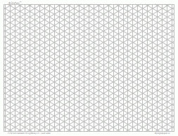 Isometric Grid Paper, 2cm LightGray, Full Page Land Letter