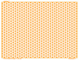 Printable Isometric Paper, 4/inch Orange, Full Page Land Ledger