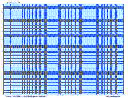 Logarithm Graph - Graph Paper, Blue 2V4H Cycle, Full-Page Landscape A3 Grid Paper