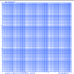 Free Log Graph Paper, Blue 1V2H Cycle, Square Portrait A4 Graph Paper