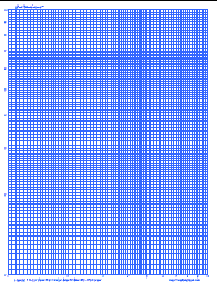 Logarithm Graph - Graph Paper, Blue 1V4H Cycle, Full-Page Portrait Legal Graph Paper