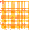 Log Graph - Graph Paper, Orange 3V1H Cycle, Square Portrait A5 Graph Paper