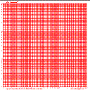 Logarithmic Graphs - Graph Paper, Red 2 Cycle, Square Portrait Letter Graph Paper