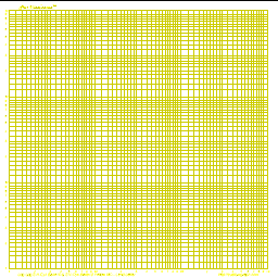 Printable Log-Log Graph Paper, Yellow 1V4H Cycle, Square Portrait A3 Graph Paper